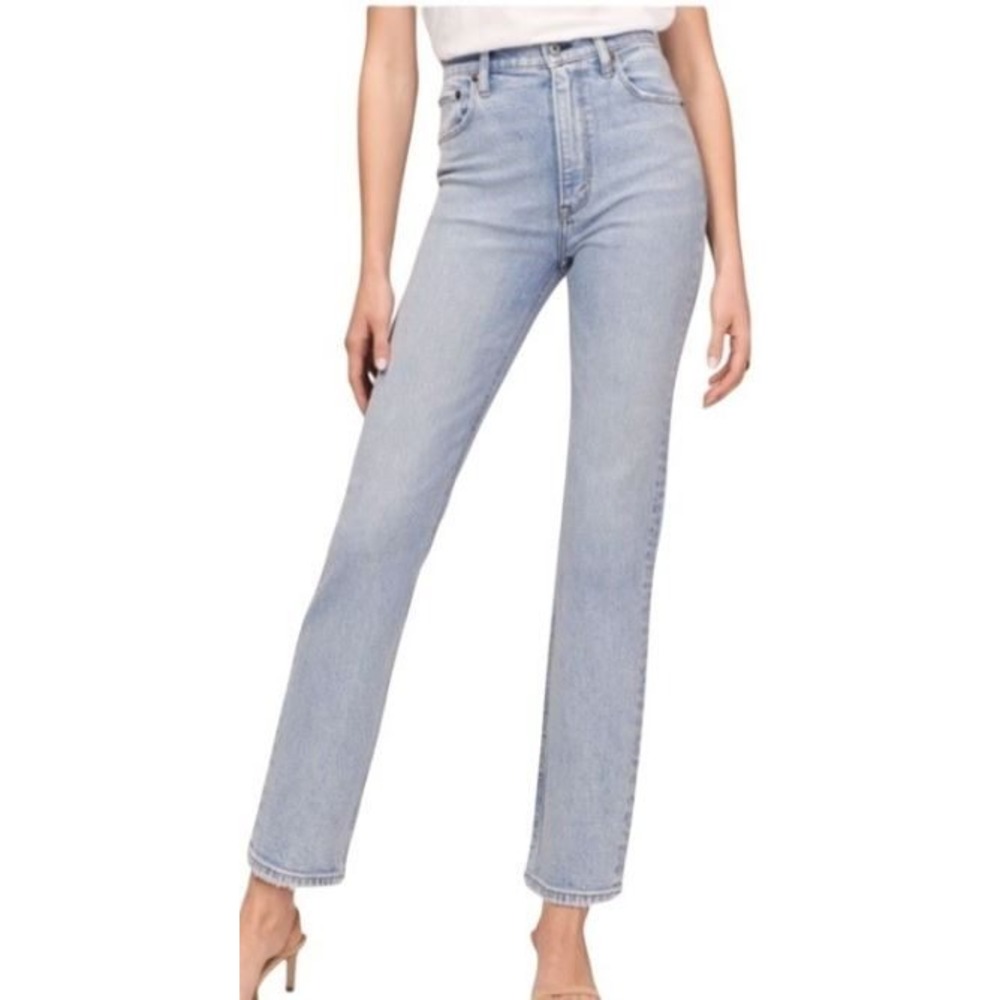 Abercrombie & Fitch Women 29/8L 90s Slim Straight‎ Jeans Light Wash Curve Love